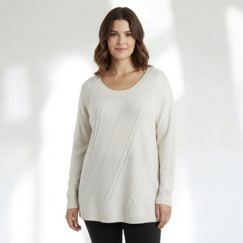 Reitmans cable knit long sleeves sweater, plus size 2X